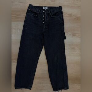 Agolde 90s crop with slit in back of leg